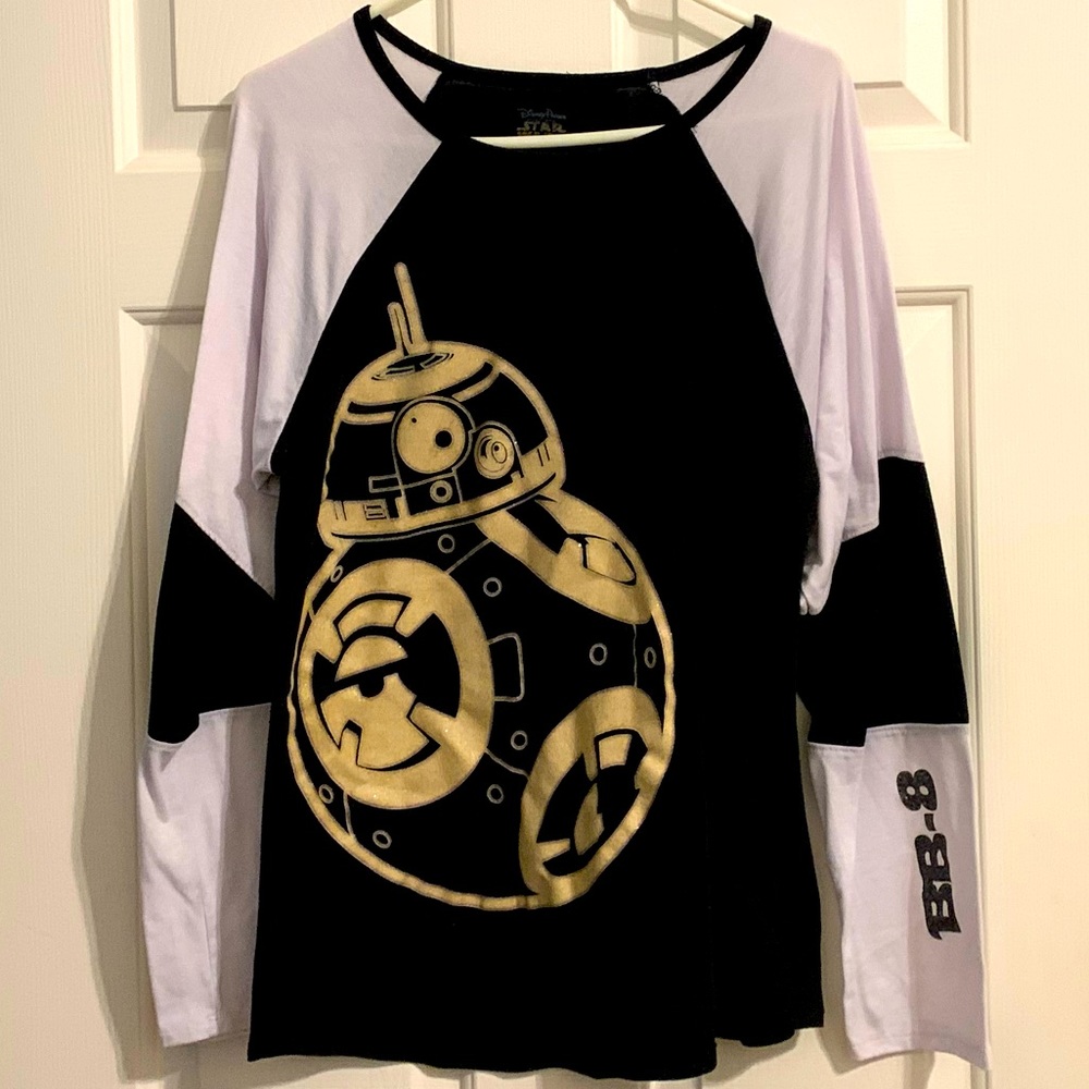 Star Wars Disney Parks BB8 Women’s Long-sleeve Fashion T-shirt XXL